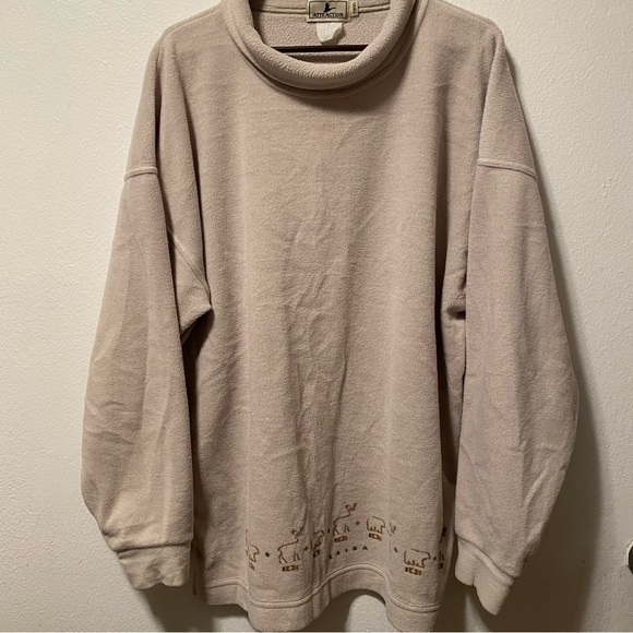 Attraction Sweatshirt Women’s‎ Size XL Cowl Neck Pull Over Alaska Print - Picture 1 of 8
